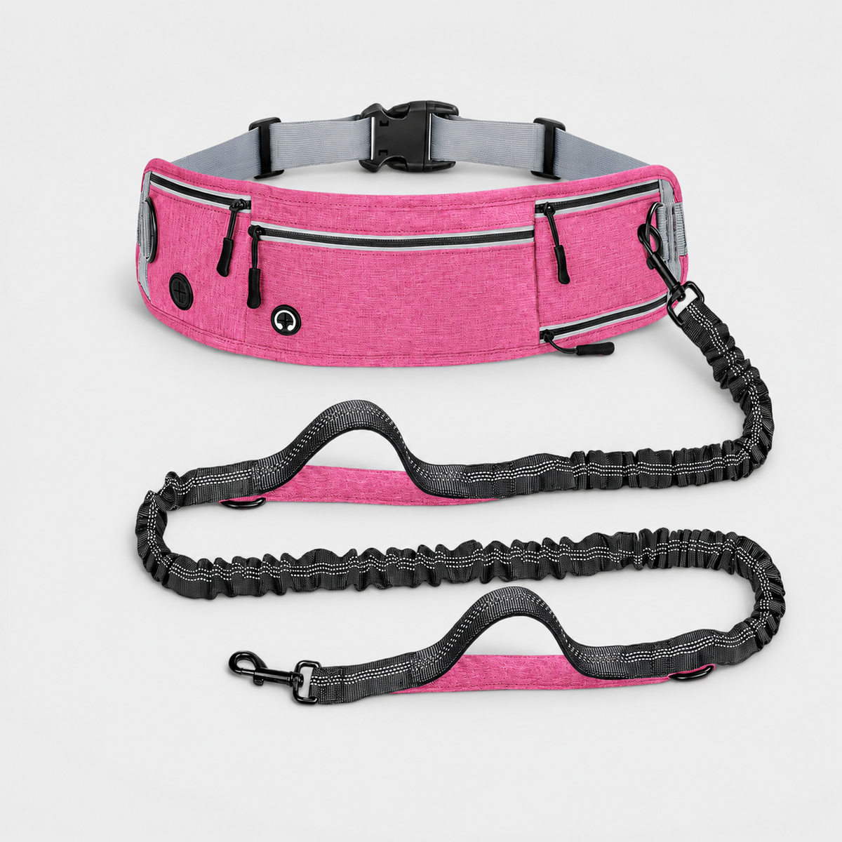 French Bulldog hands-free leash with a short close-control handle