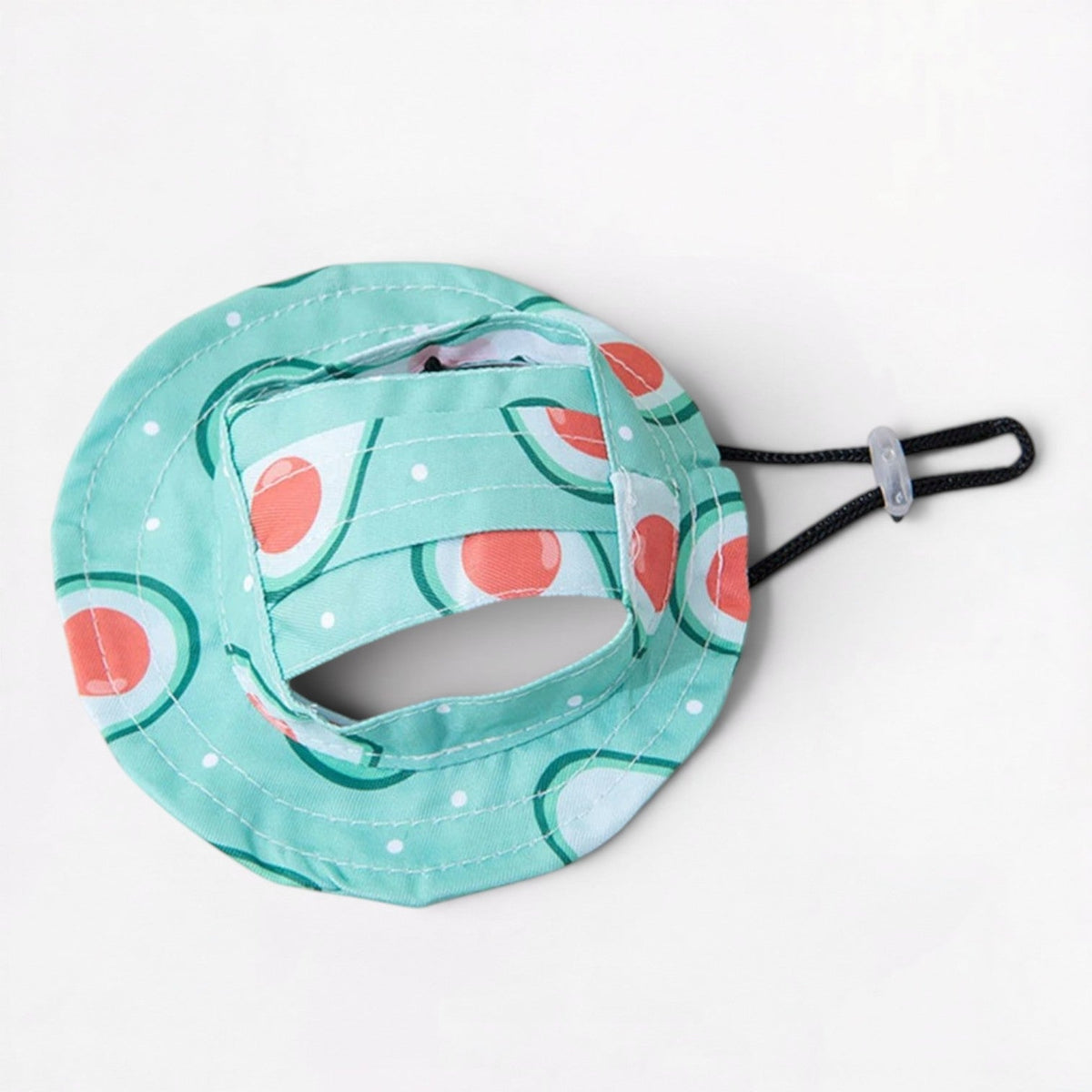 Frenchie sun hat in a dinosaur print with a wide brim