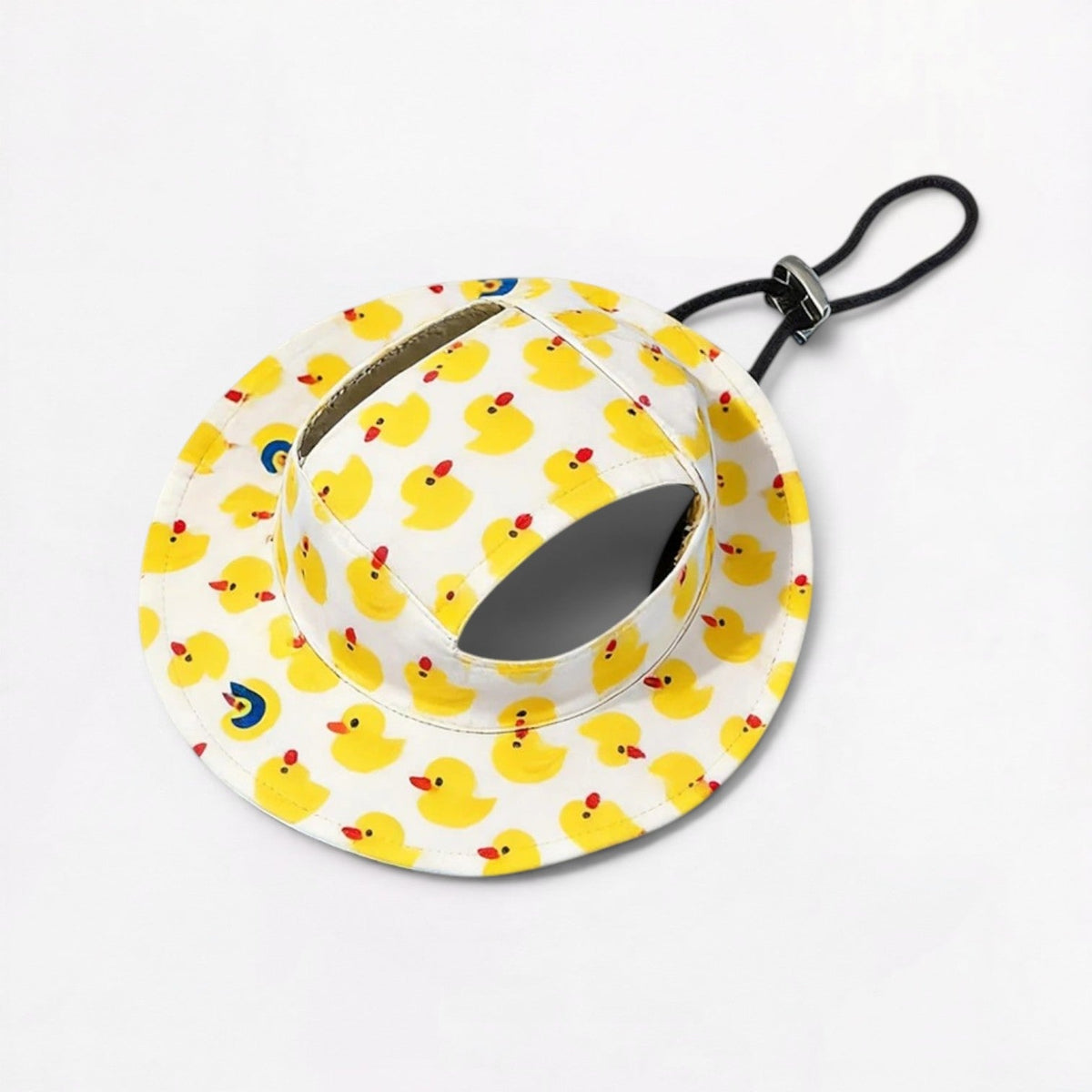 Wide brim Frenchie sun hat with an adjustable chin cord