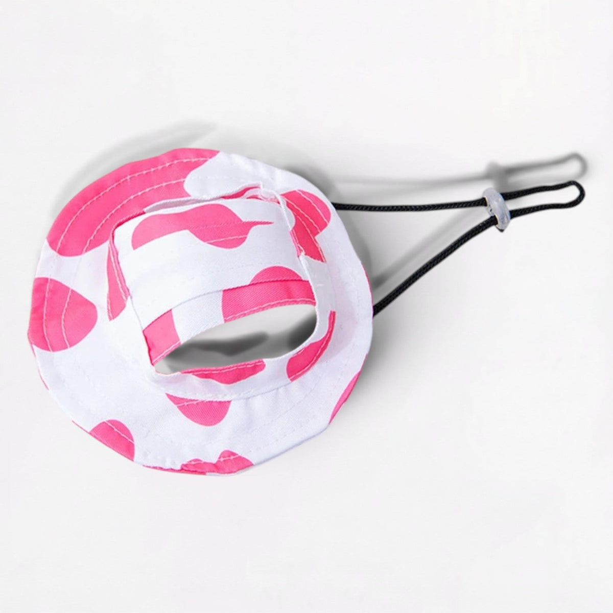 Frenchie sun hat in blue with an adjustable drawstring cord