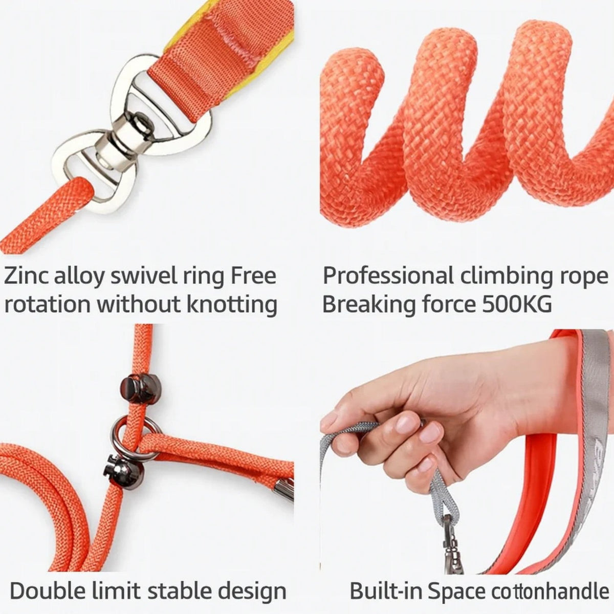 Frenchie slip lead available in 1.2 m and 1.5 m lengths