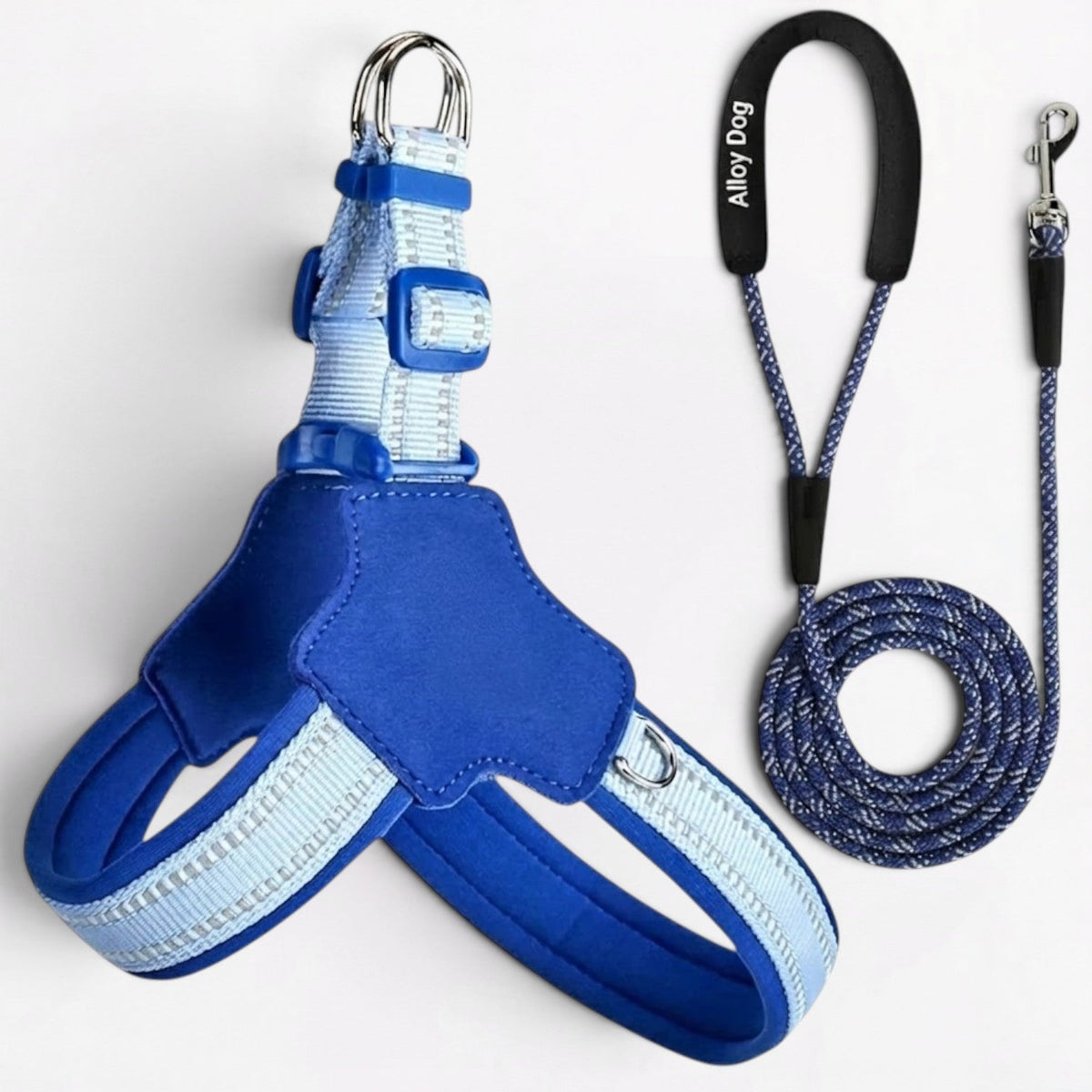 French Bulldog harness and leash set in Watermelon Grape