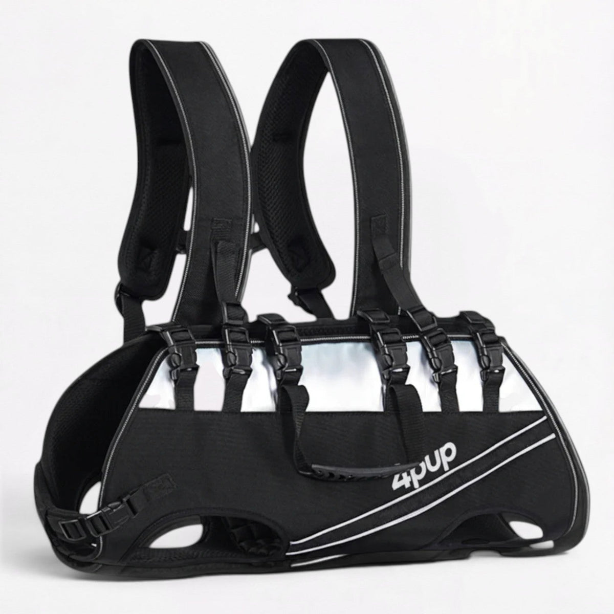 French Bulldog backpack carrier with safety snap buckles and adjustable straps