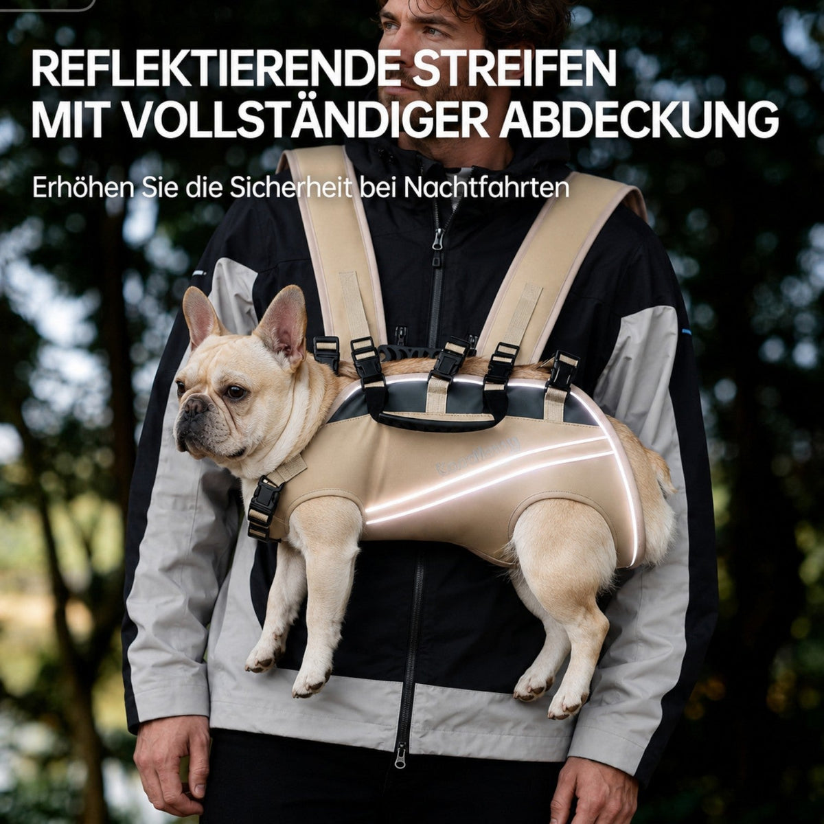 French Bulldog carrier backpack in five sizes from S to 2XL