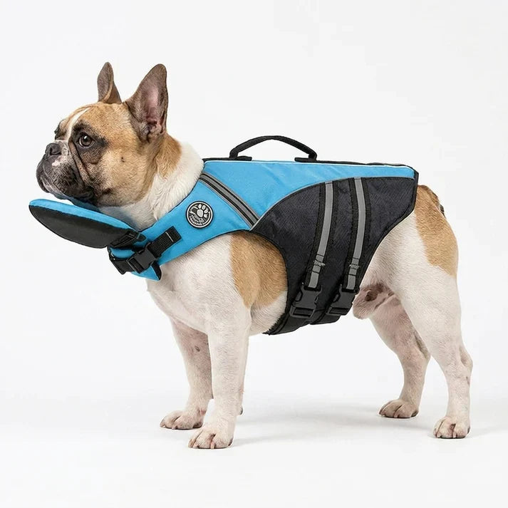 French Bulldog life jacket with high-buoyancy foam