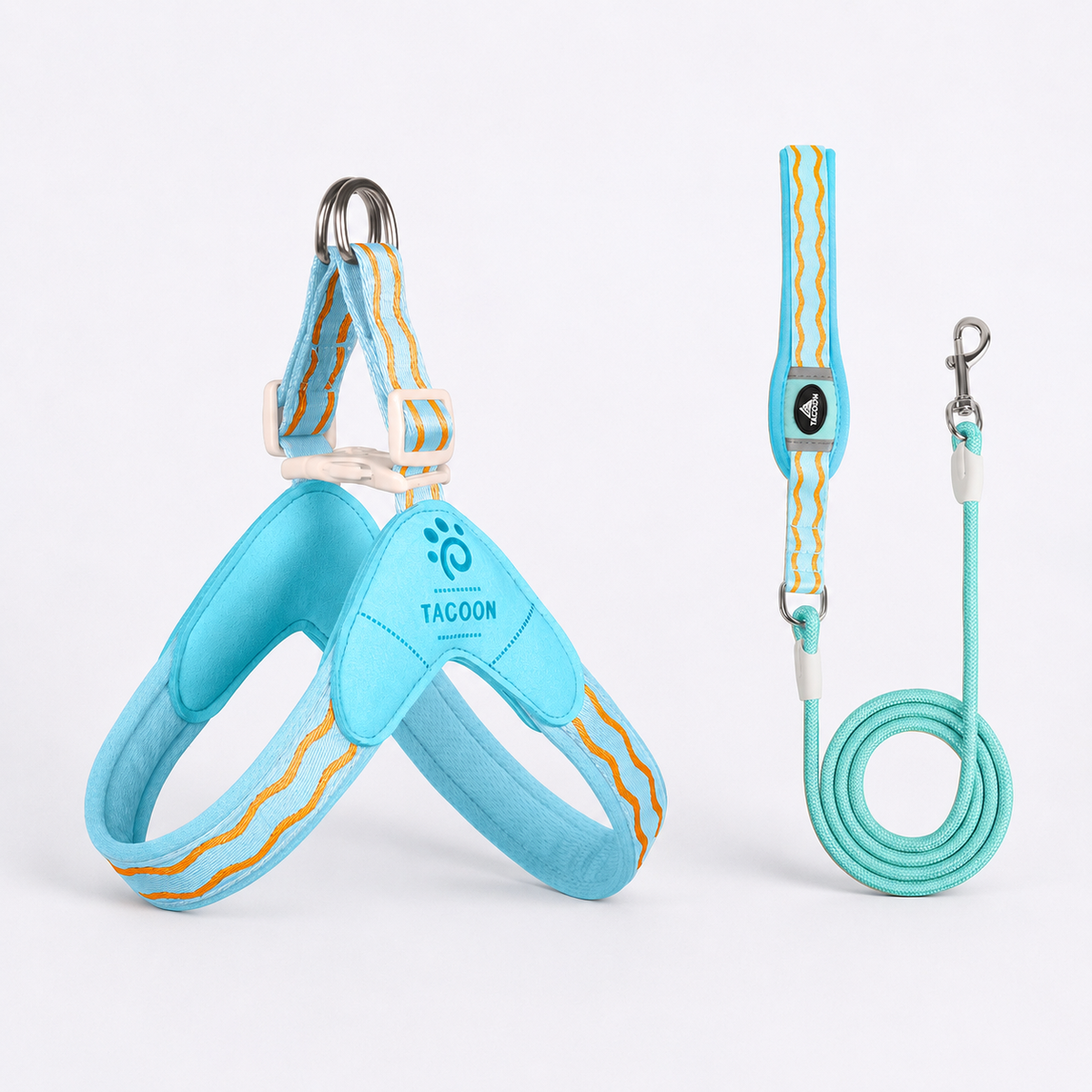French Bulldog saddle harness with a quick-release buckle