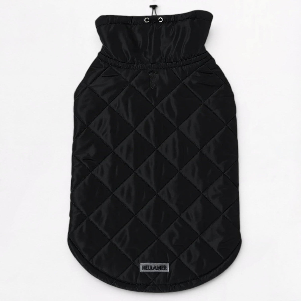 Windproof quilted jacket for French Bulldogs with a high collar
