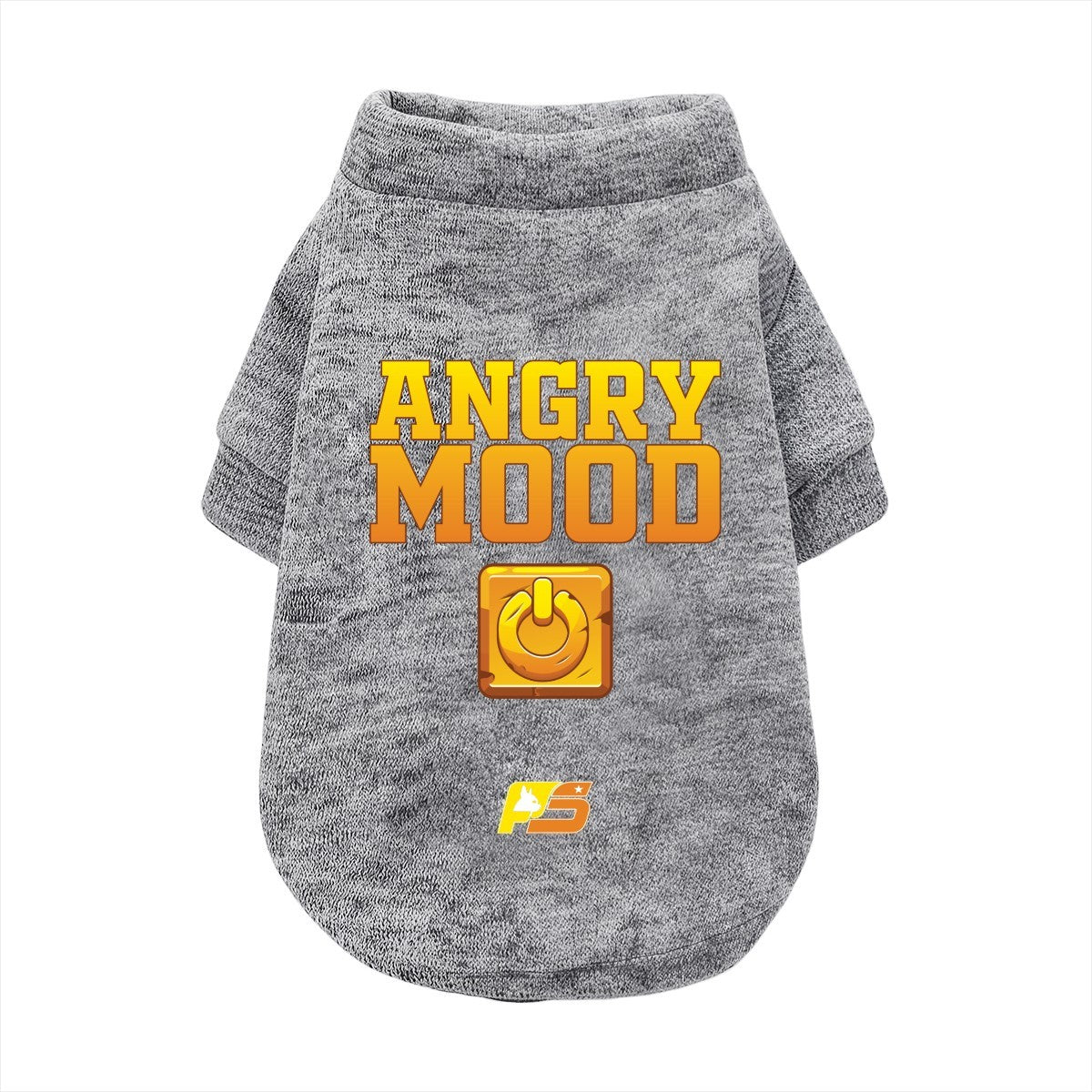 Angry Mood French Bulldog cardigan, button-front dog sweatshirt in black, white or gray