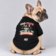 Too Cute to Be This Stubborn French Bulldog cardigan, cotton-blend sweatshirt with button front