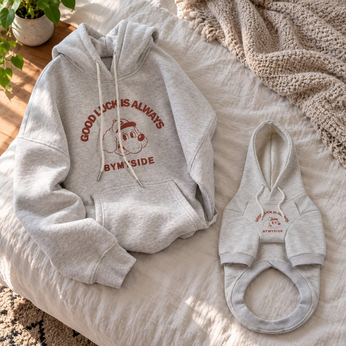 Pullover French Bulldog hoodie with nothing to buckle