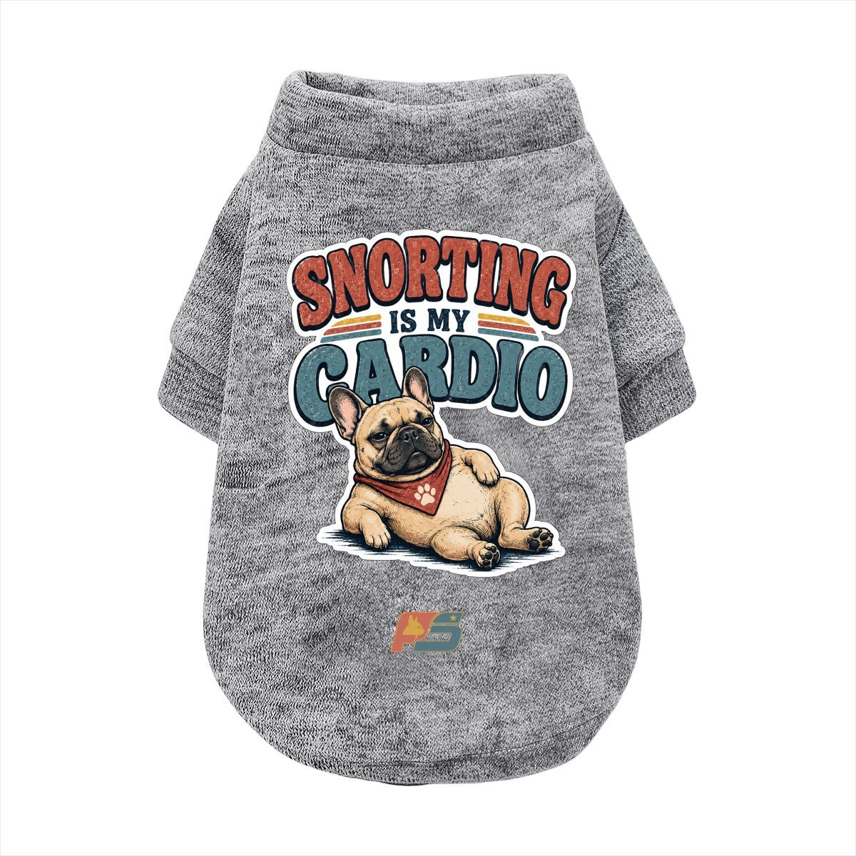 Snorting Is My Cardio French Bulldog cardigan, button-front dog sweatshirt in black, white or gray