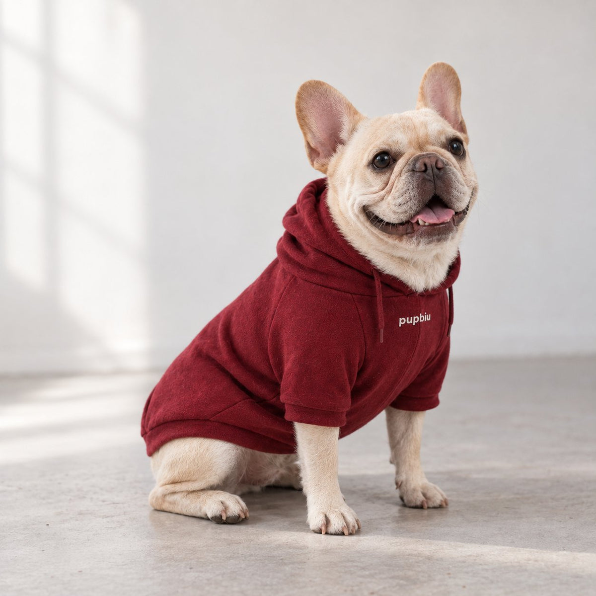 Breathable French Bulldog hoodie in dog sizes XL to 9XL