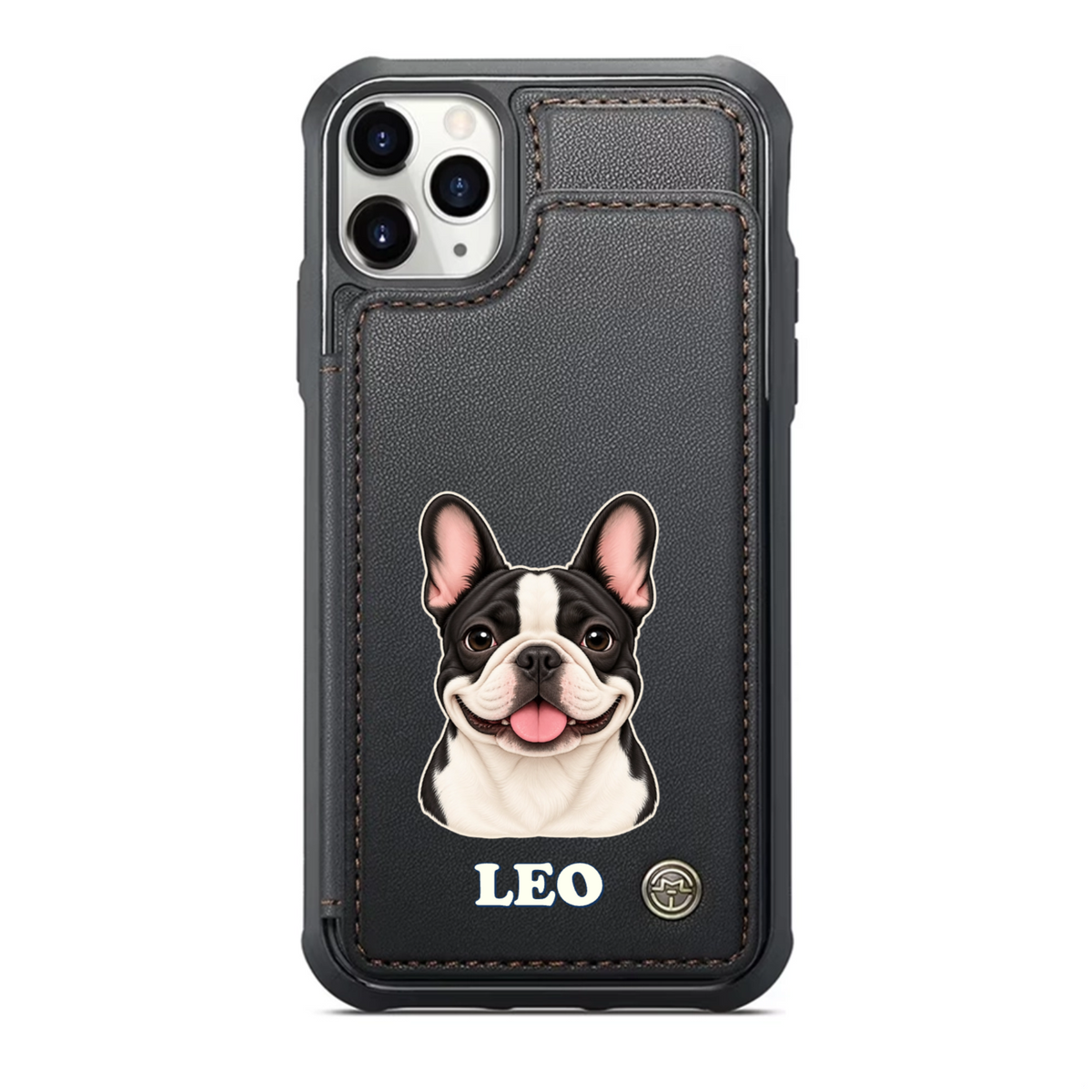 Personalized Frenchie Photo & Name Wallet Phone Case