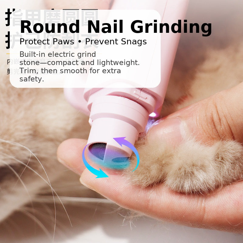 Frenchie nail clipper and grinder that removes length and files the sharp edge