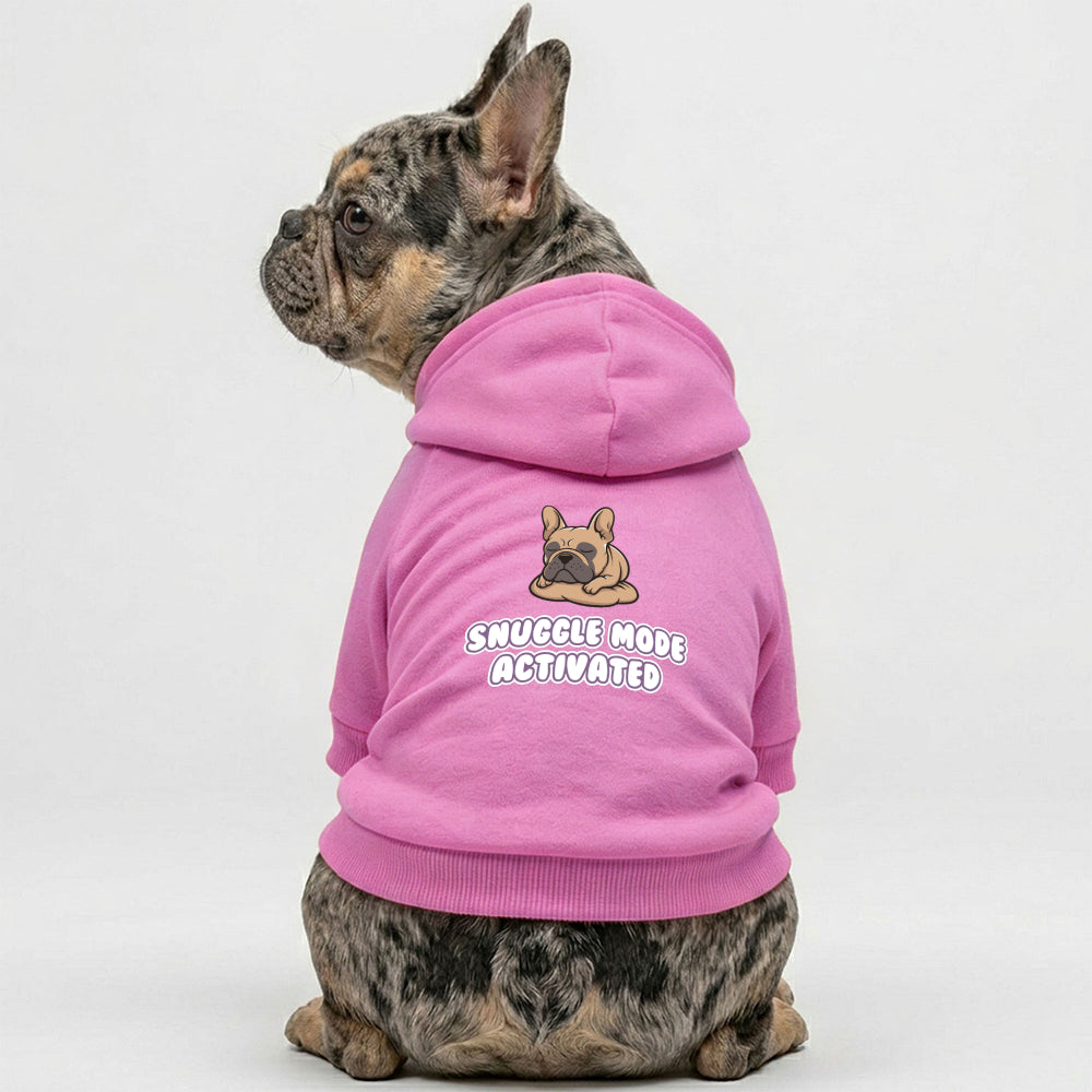 Snuggle Mode Activated French Bulldog Hoodie | The Frenchie Shop 100% Cotton Sweatshirt
