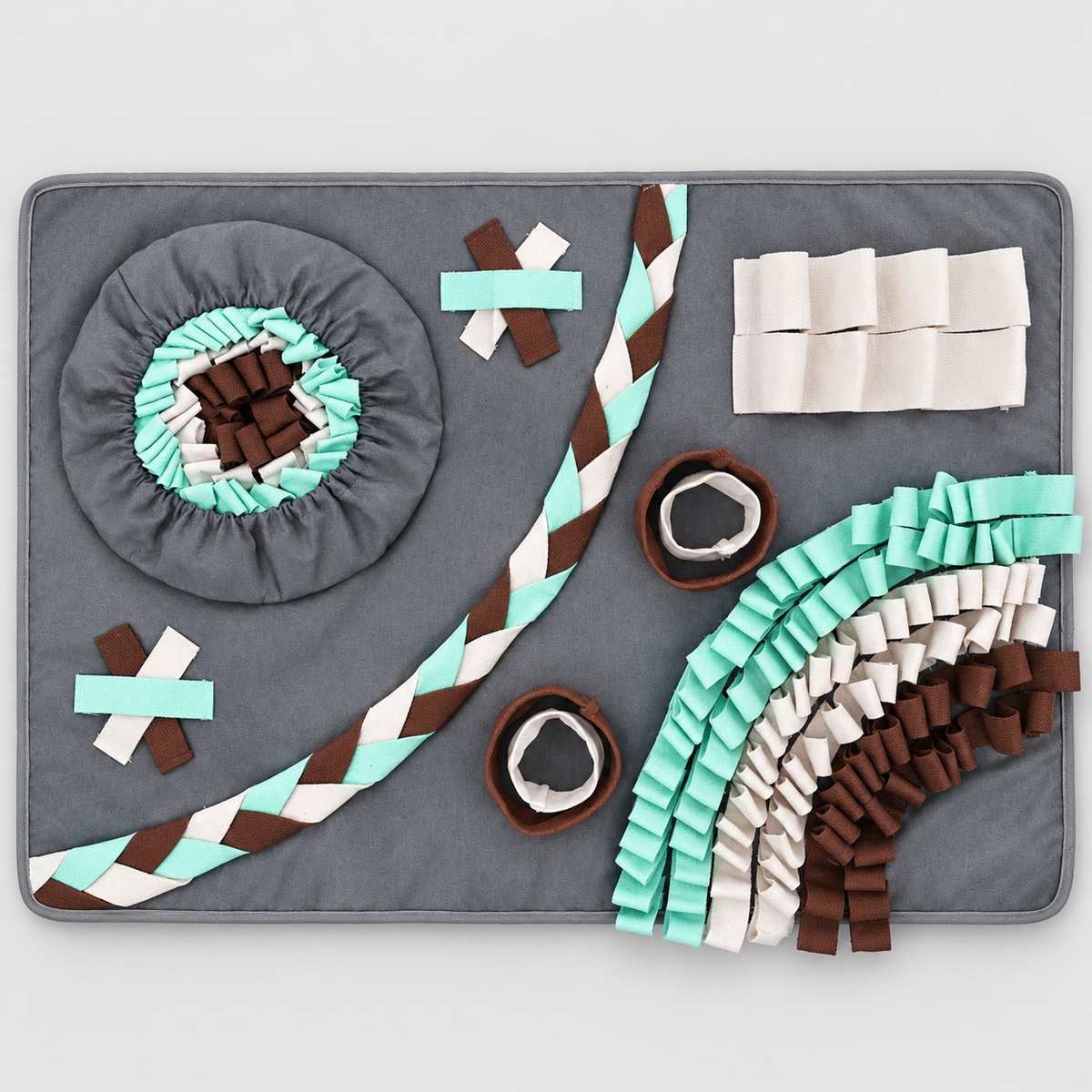 Arched French Bulldog Snuffle Mat — Grey product photo