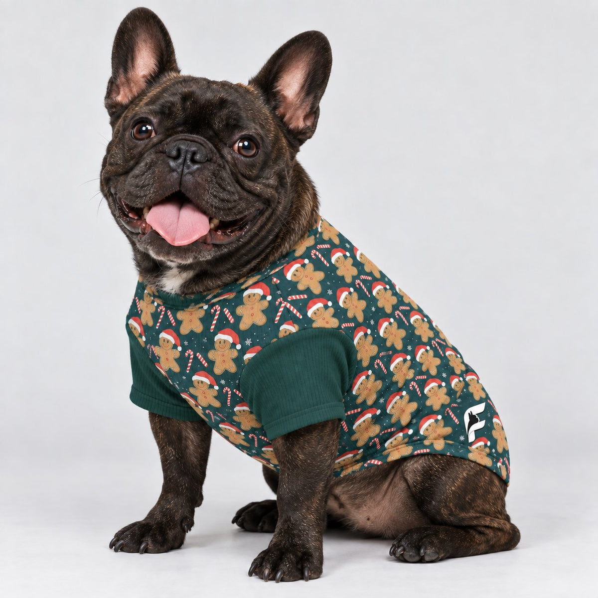 French Bulldog wool sweater, machine wash cold with like colors and tumble dry low.