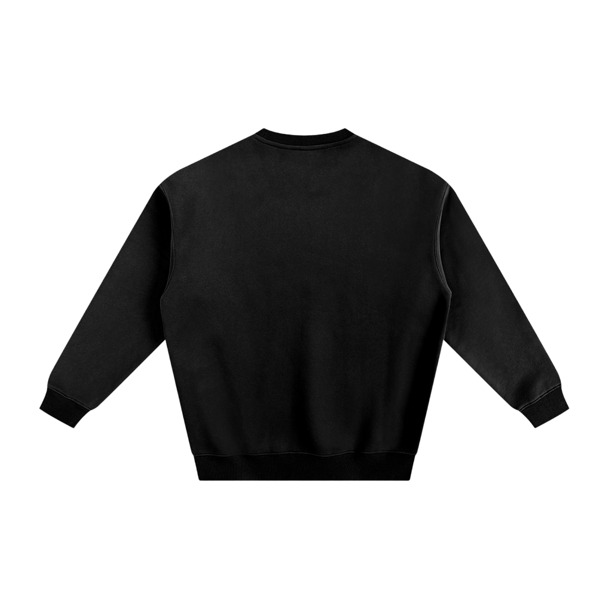 Plain black back of the I Speak Fluent Frenchie Side-Eye French Bulldog sweatshirt