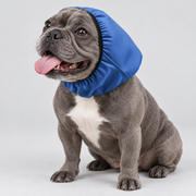 blue waterproof ear cover frenchie