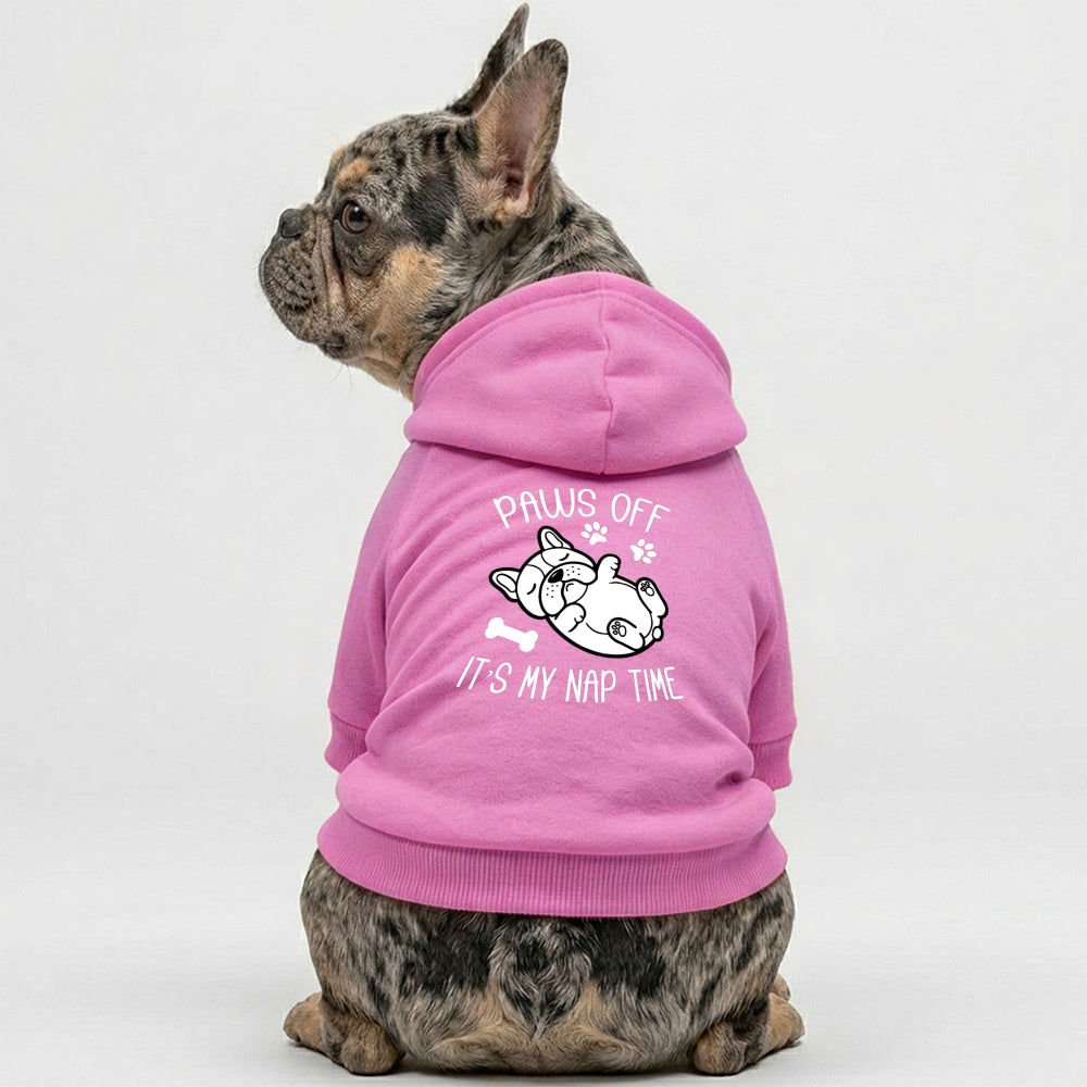 Paws Off, It's My Nap Time French Bulldog Hoodie | The Frenchie Shop 100% Cotton Sweatshirt