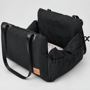 Convertible French Bulldog Car Seat Bed and Carrier — Black studio photo