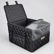 Convertible French Bulldog Car Travel Crate and Bed — Black - Car Crate studio photo