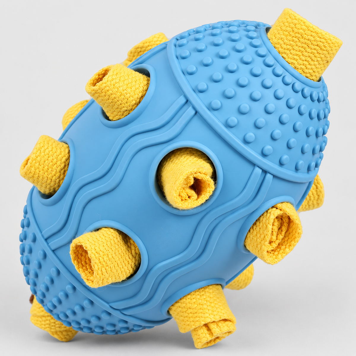 Cube French Bulldog Treat Puzzle Toys — Blue Football Puzzle product photo