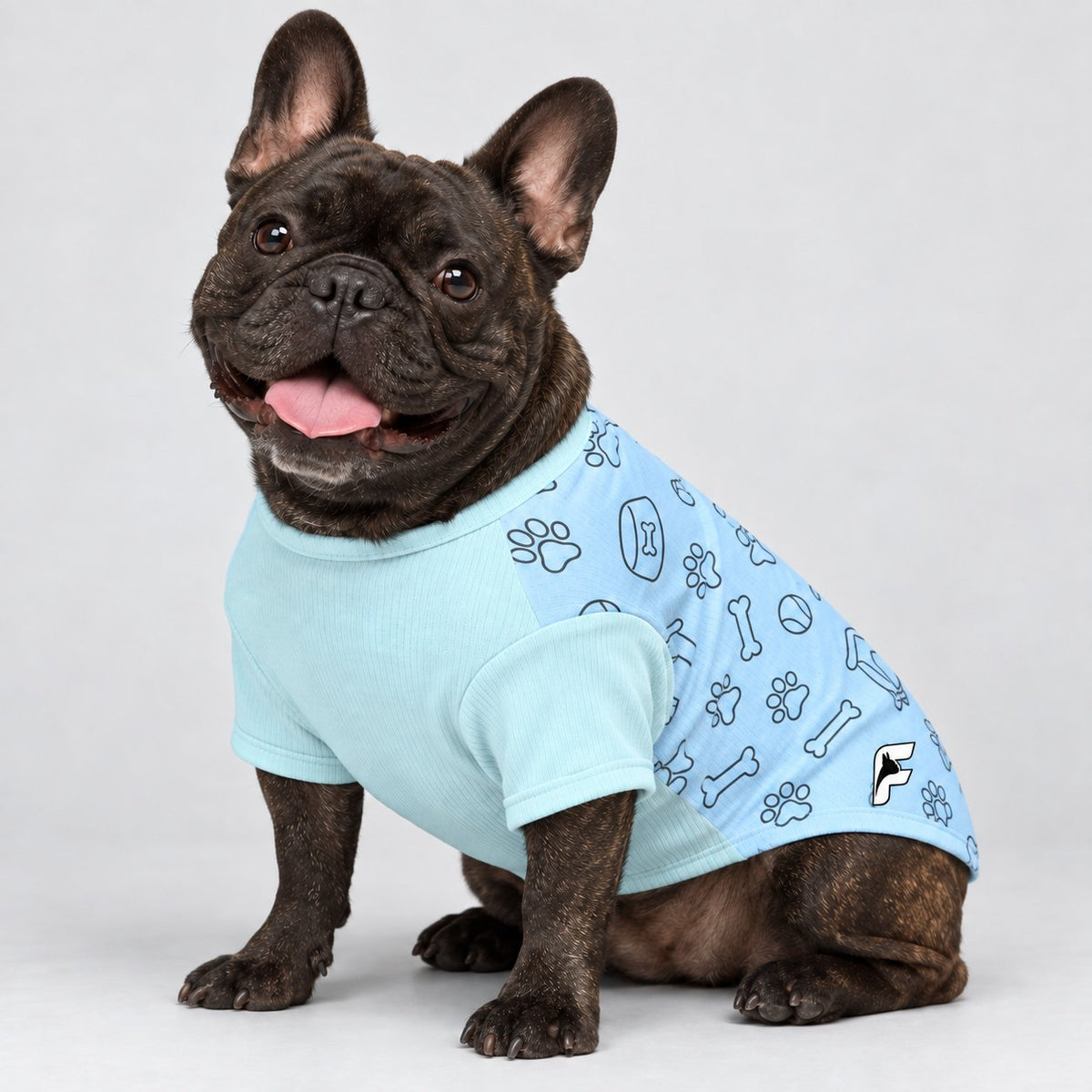French Bulldog wool sweater, do not bleach and tumble dry low