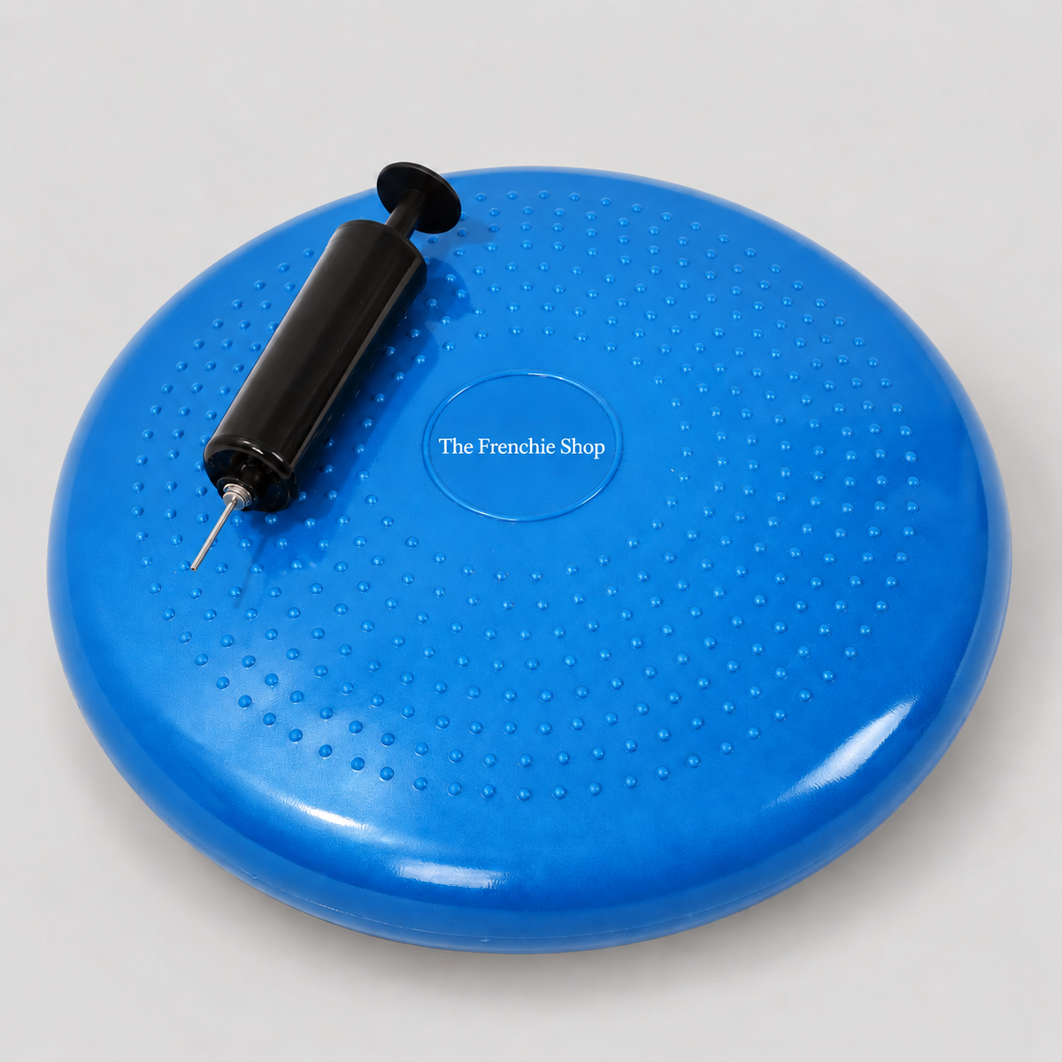 French Bulldog Balance Training Pad — Blue studio photo