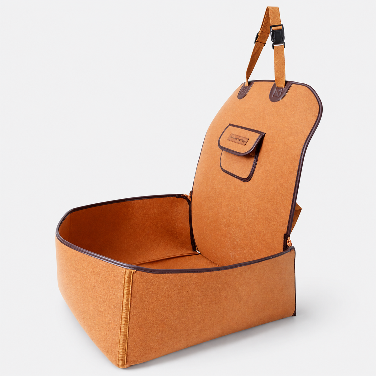 French Bulldog Car Seat Cover – Front & Rear Seat — Brown product photo