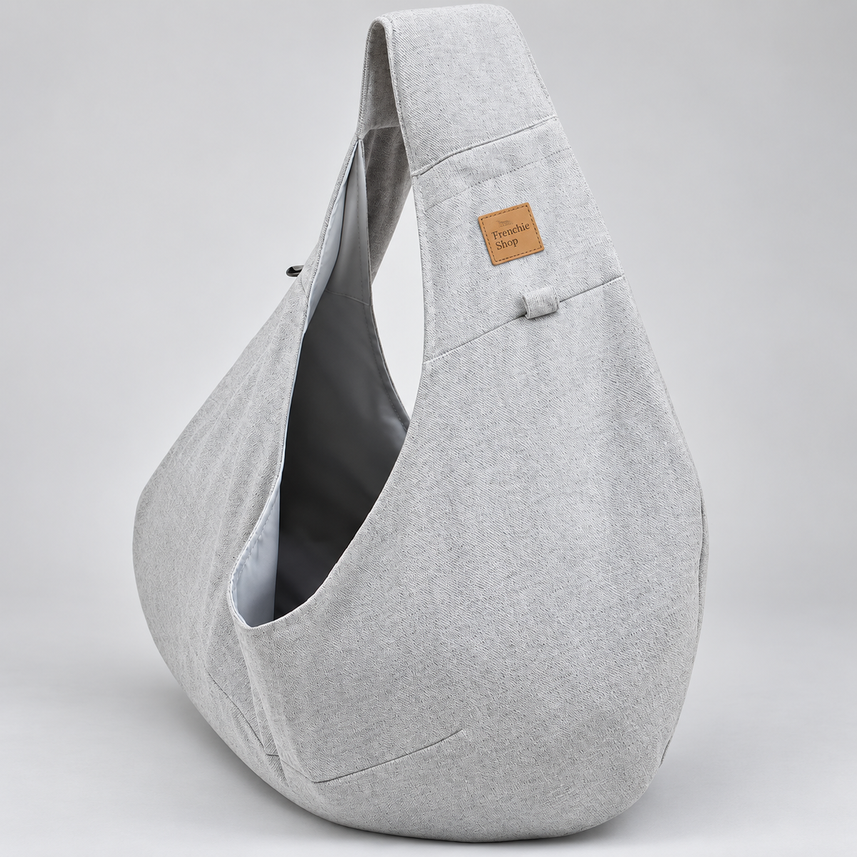 French Bulldog Crossbody Carrier — Smoke Grey studio photo