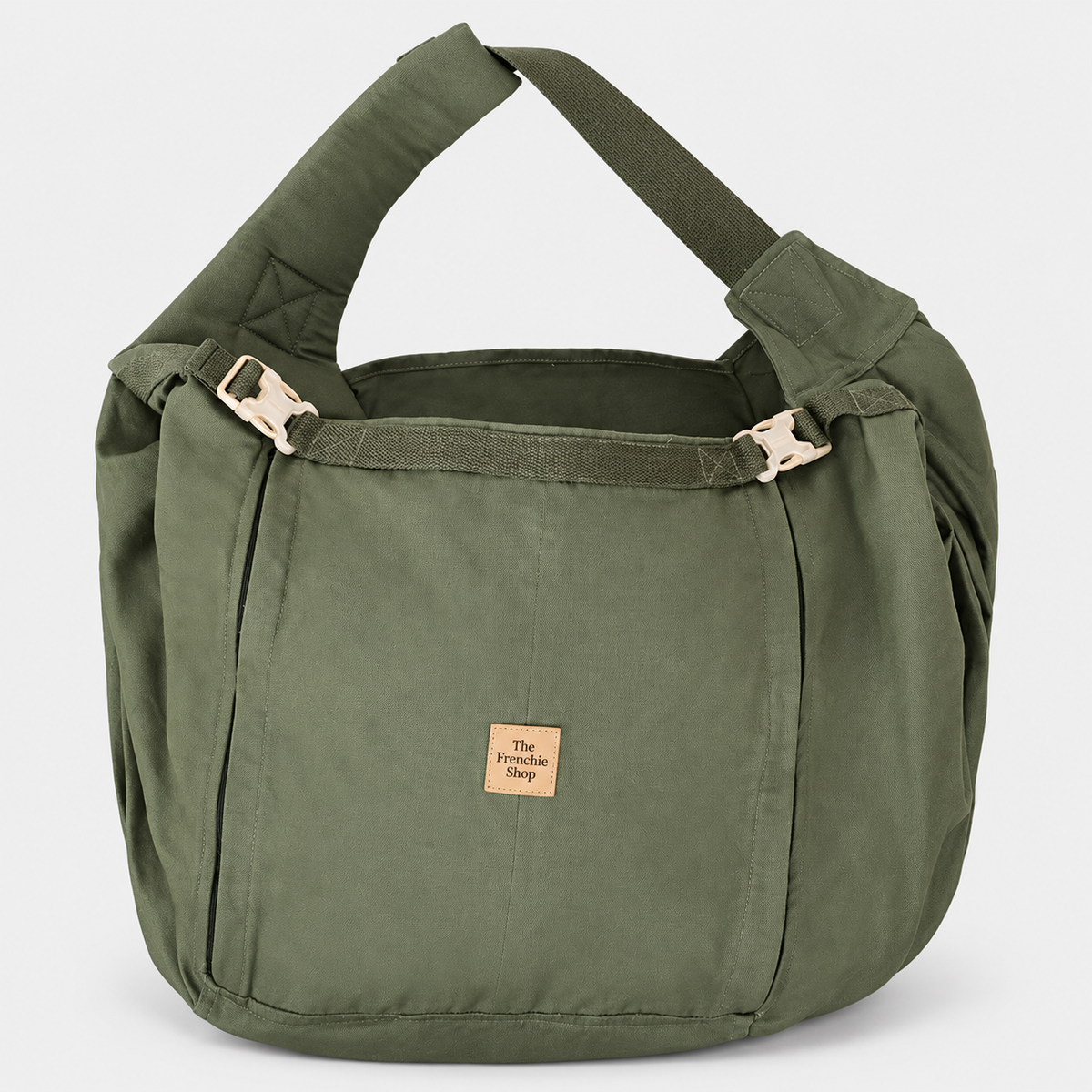 French Bulldog Crossbody Carrier — Olive product photo