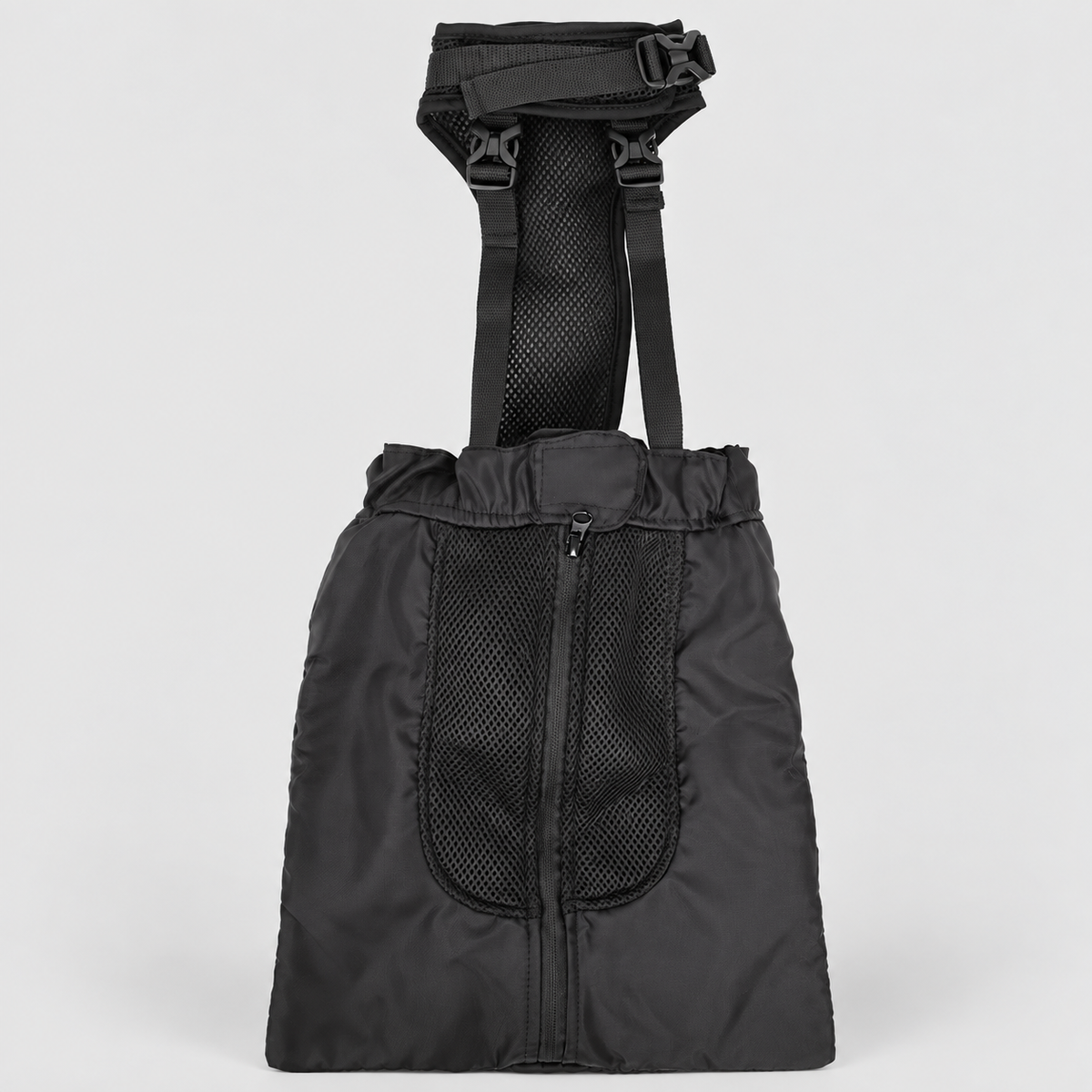 French Bulldog Rear-Leg Drag Bag — Black studio photo