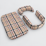 French Bulldog Stroller Cushion Set — Beige studio photo