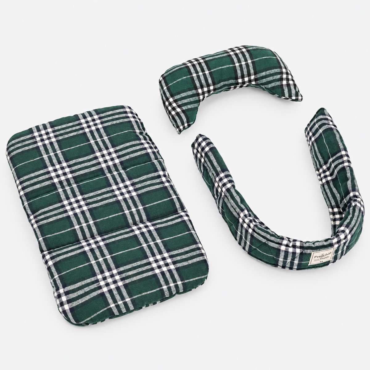 French Bulldog Stroller Cushion Set — Green product photo