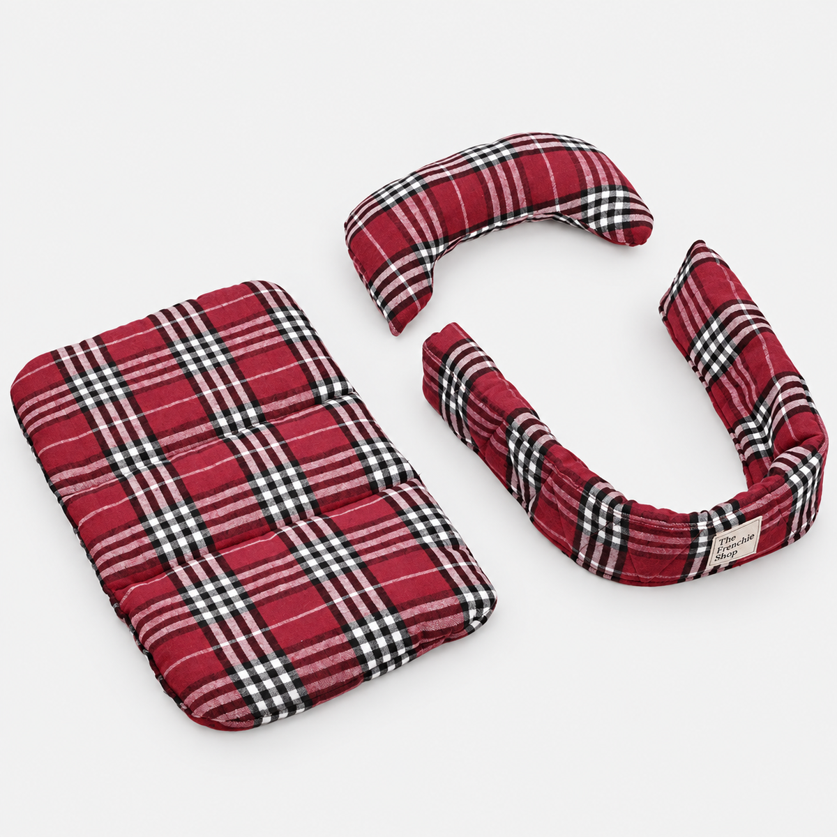 French Bulldog Stroller Cushion Set — Red product photo