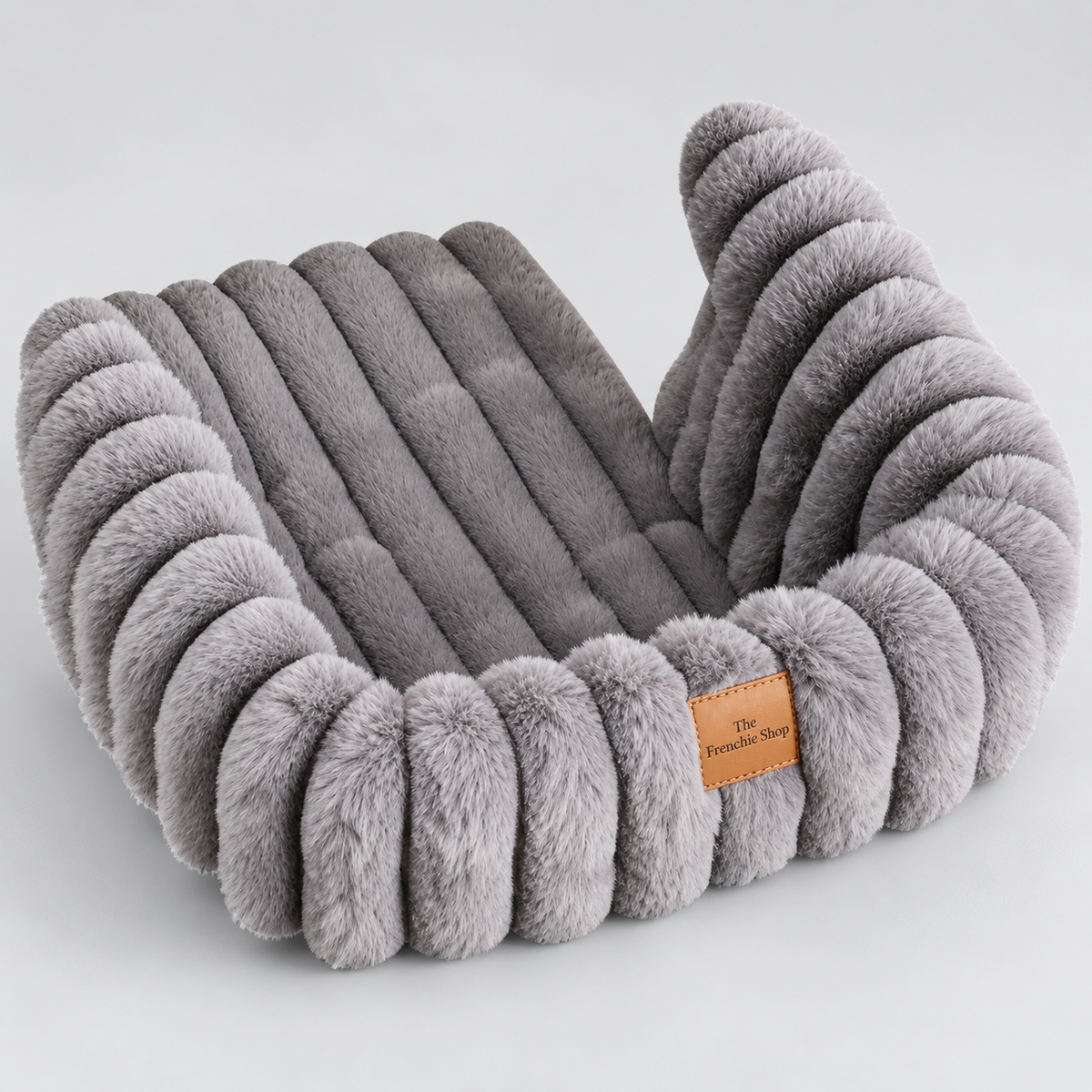 French Bulldog Stroller Fleece Liner & Cushion Covers — Khaki Half Wrap studio photo