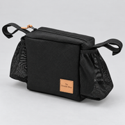 French Bulldog Stroller Hanging Storage Basket — Black studio photo