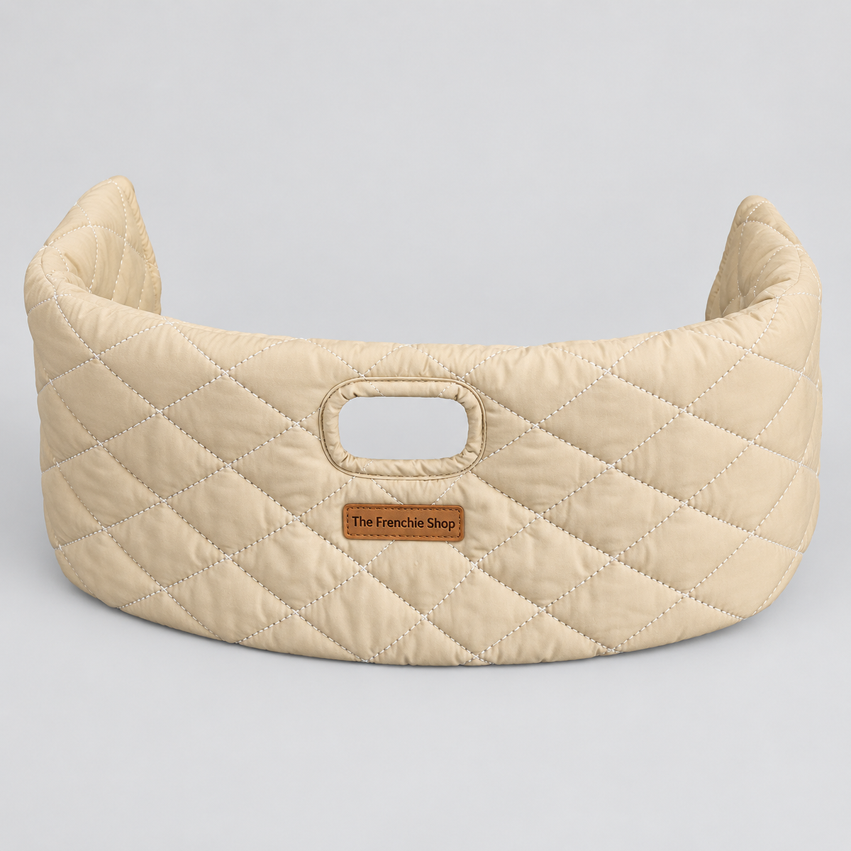 French Bulldog Stroller Insulated Cover — Beige studio photo