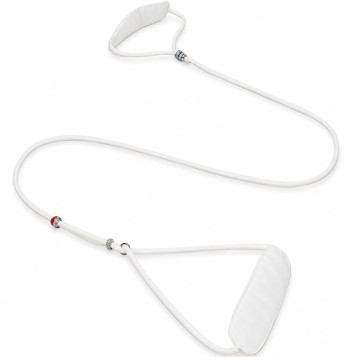French Bulldog Training Slip Leash — White product photo