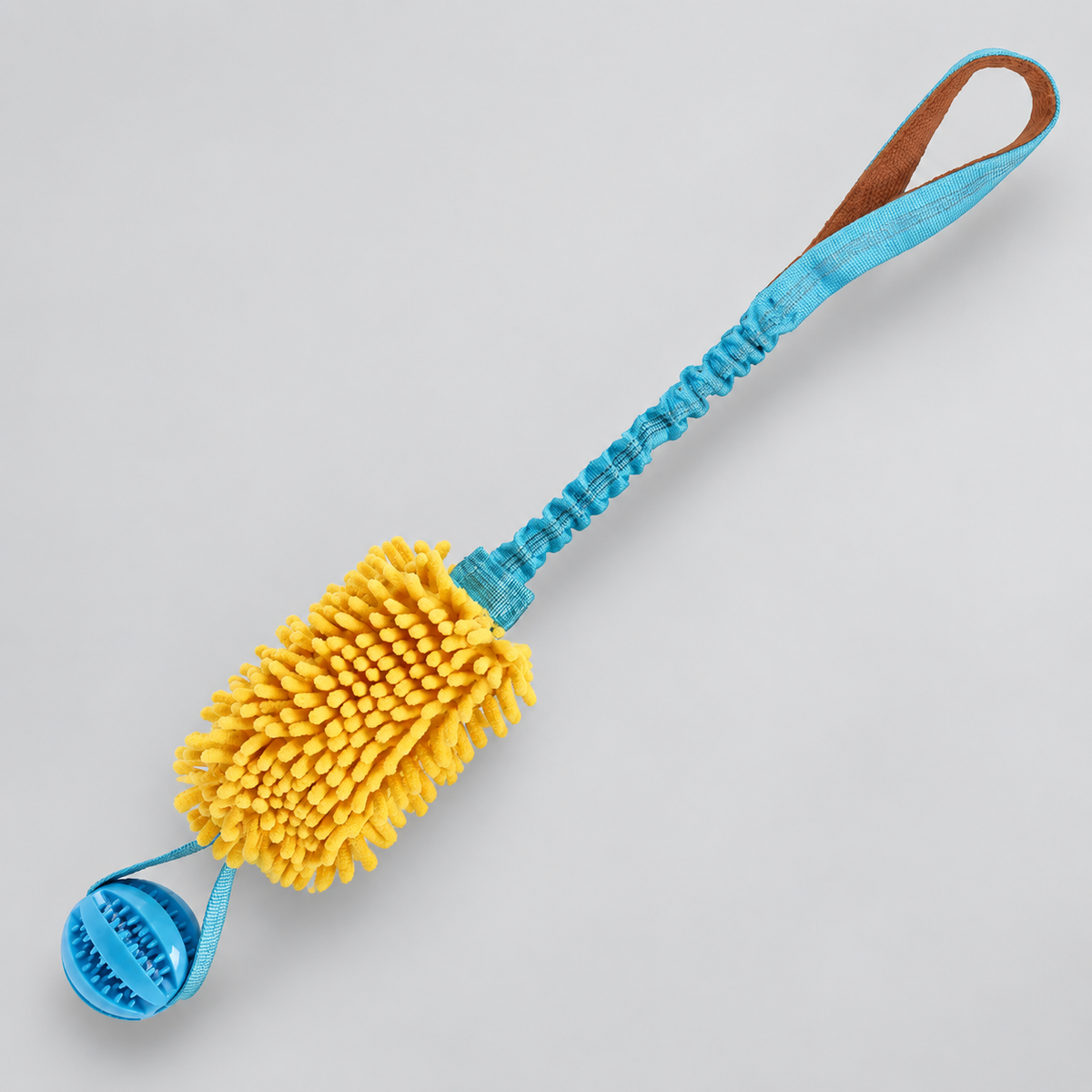 French Bulldog Tug & Squeaky Play Toys — Blue studio photo