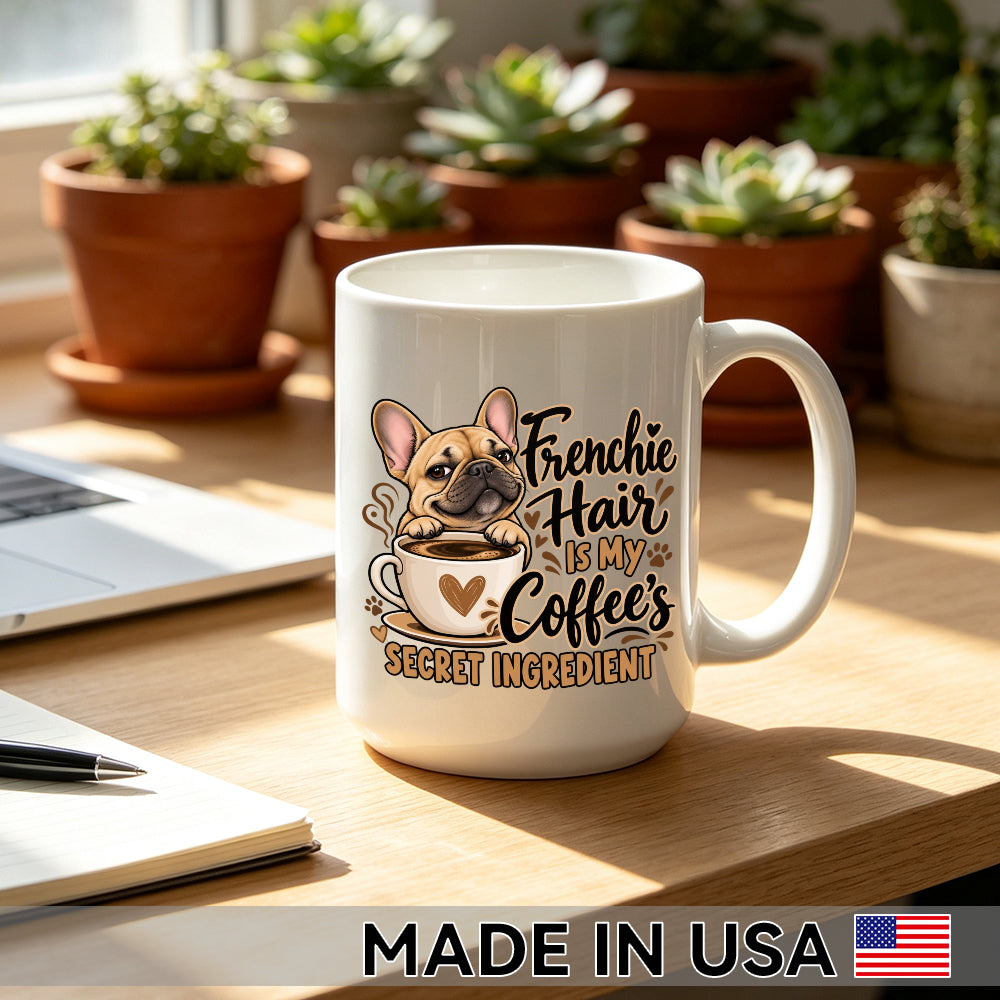 Frenchie Hair Is My Coffee's Secret Ingredient — French Bulldog Coffee Mug