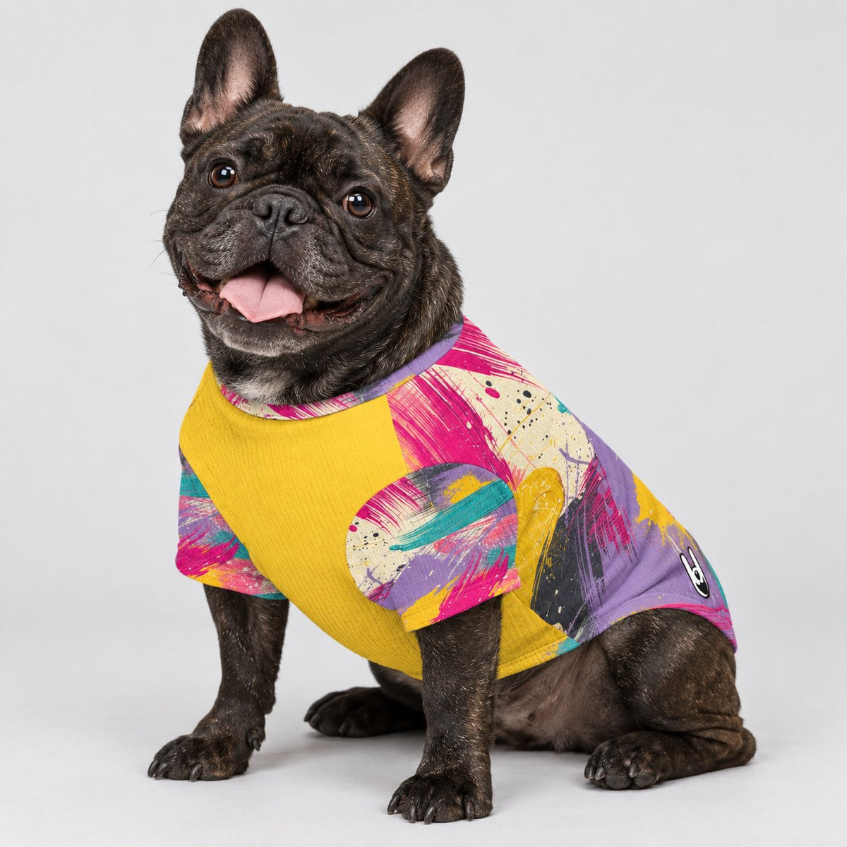 Frenchie wool sweater cut to fit over a broad chest and short back.