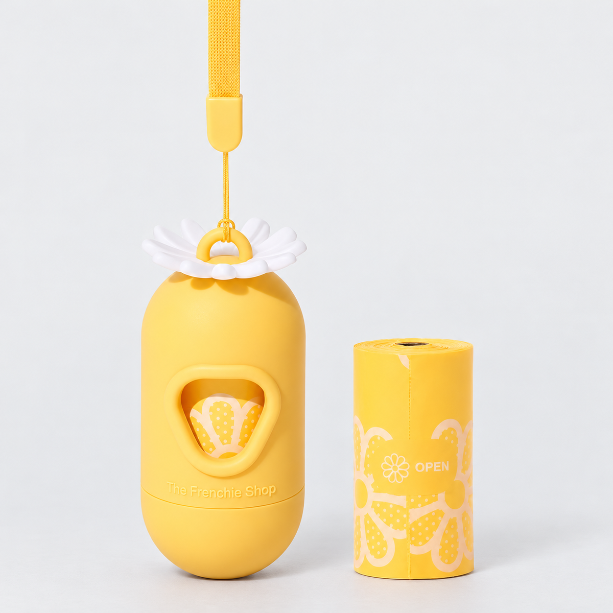 Capsule French Bulldog Poop Bag Dispenser — 1 Roll — daisy