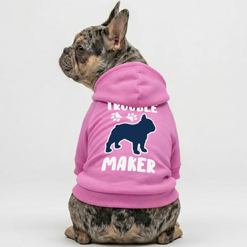 Trouble Maker French Bulldog Hoodie | The Frenchie Shop 100% Cotton Sweatshirt