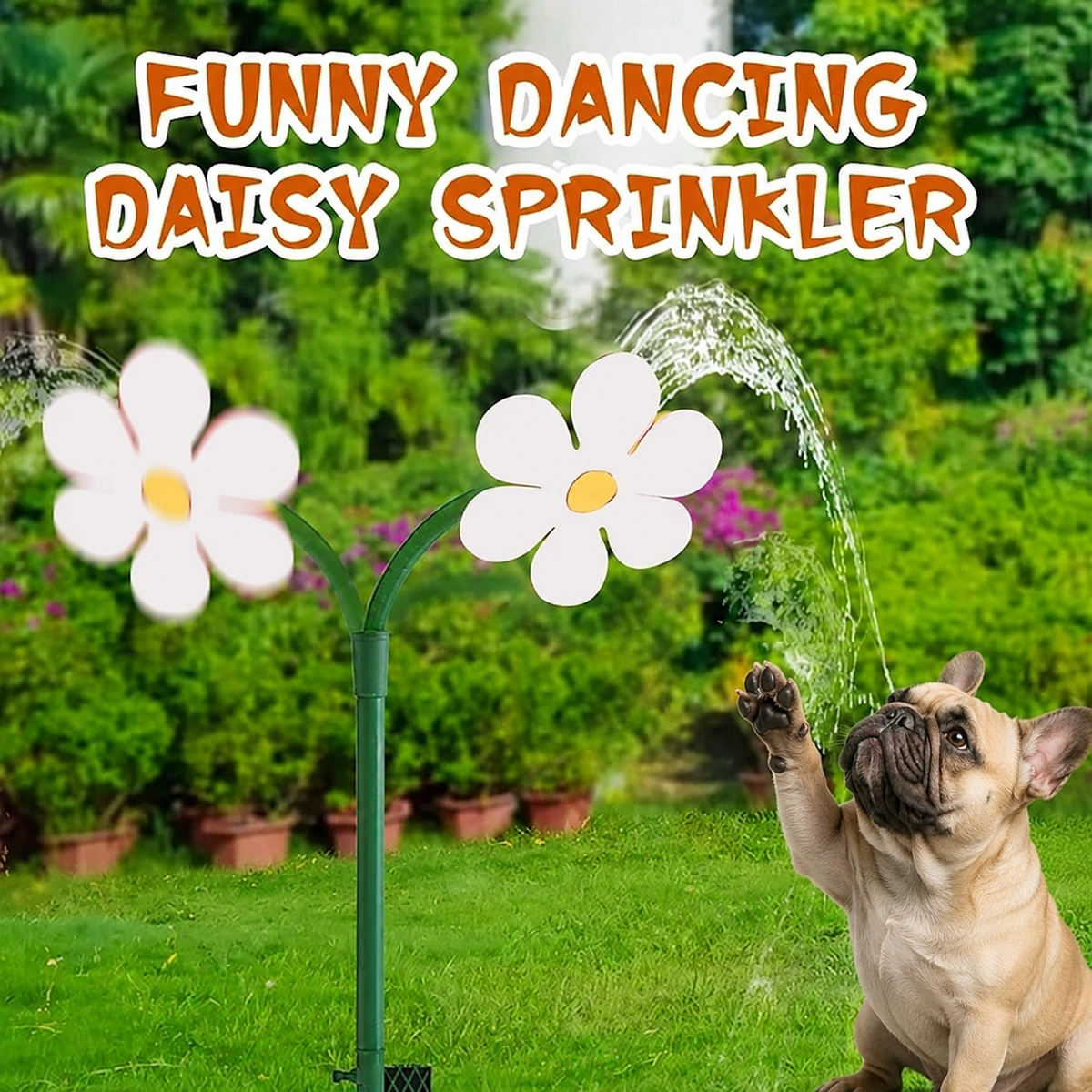 Garden sprinkler with a standard garden hose fitting