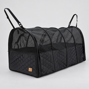 Foldable French Bulldog Car Travel Tunnel — Black studio photo