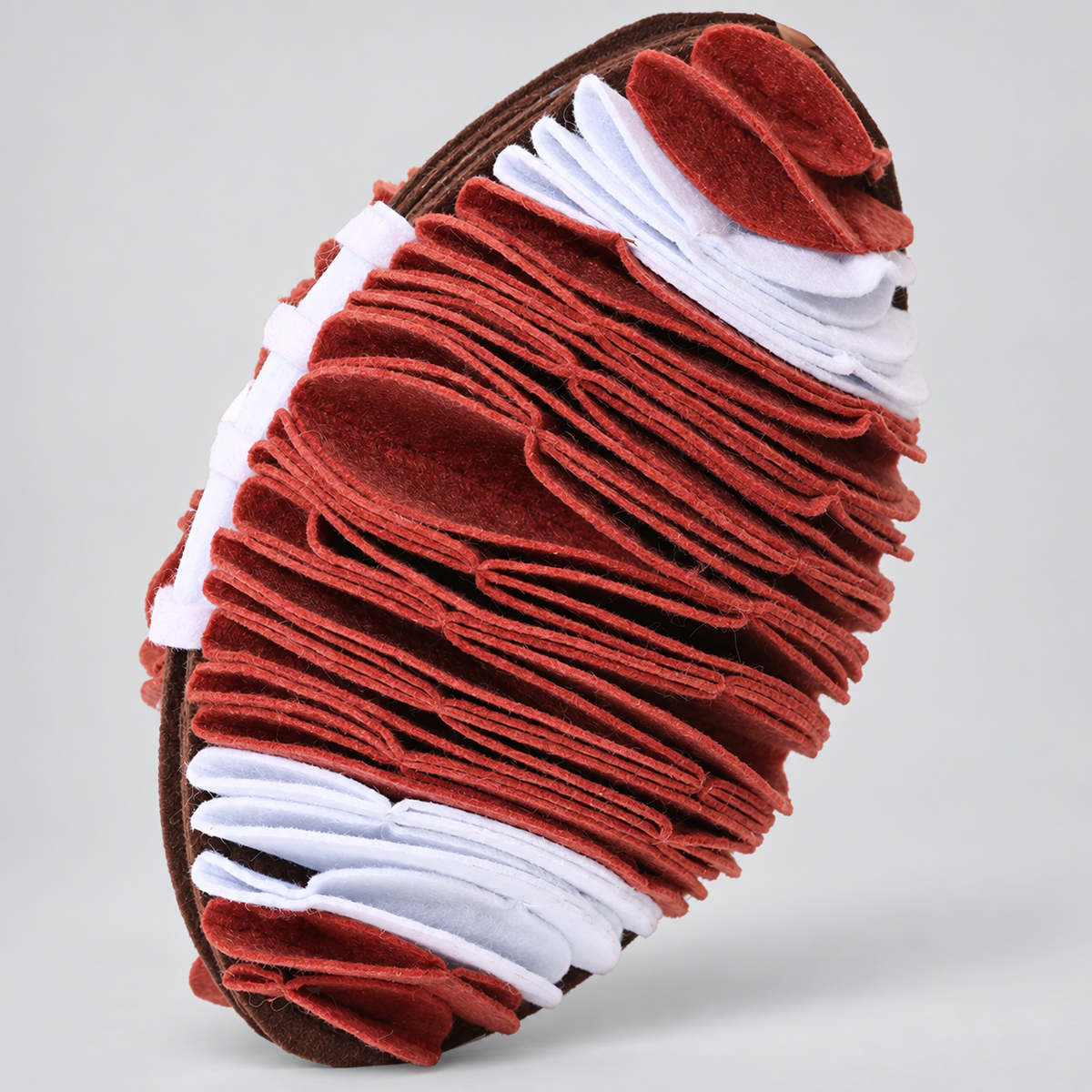 Foldable Football French Bulldog Snuffle Toy — Brown studio photo
