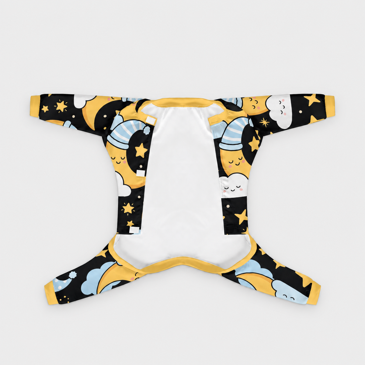 Sleepy Moon French Bulldog Pajamas - Soft Stretch Dog Sleepwear - front view