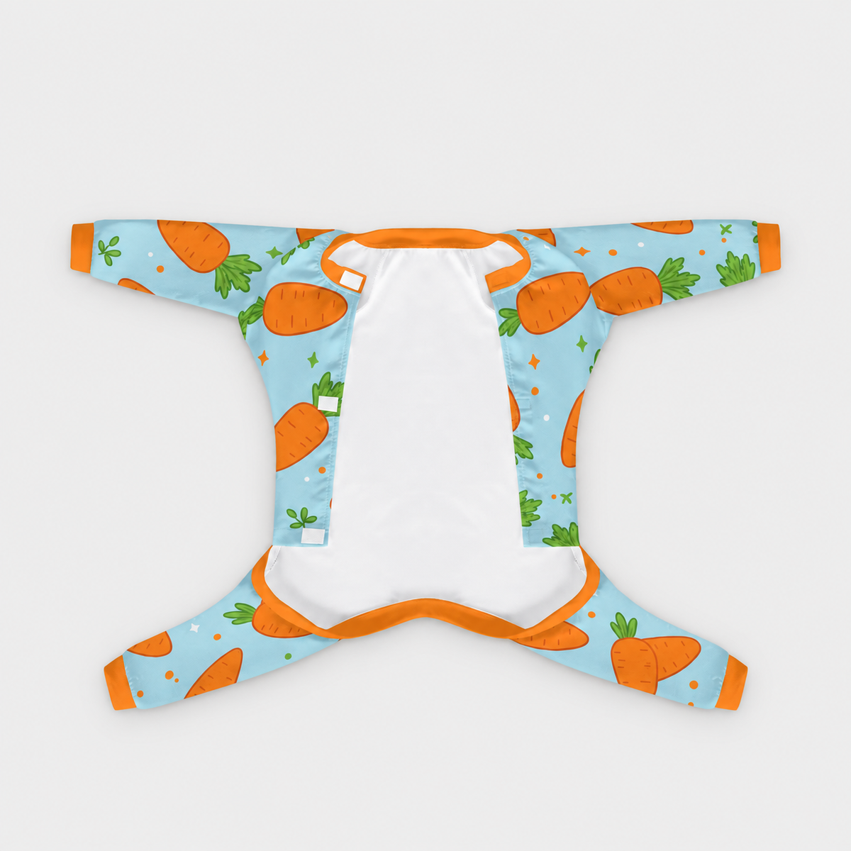 Playful Carrot French Bulldog Pajamas - Soft Stretch Dog Sleepwear - front view